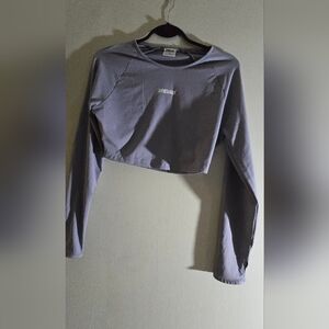 Gymshark Gray Long Sleeve Crop Top
